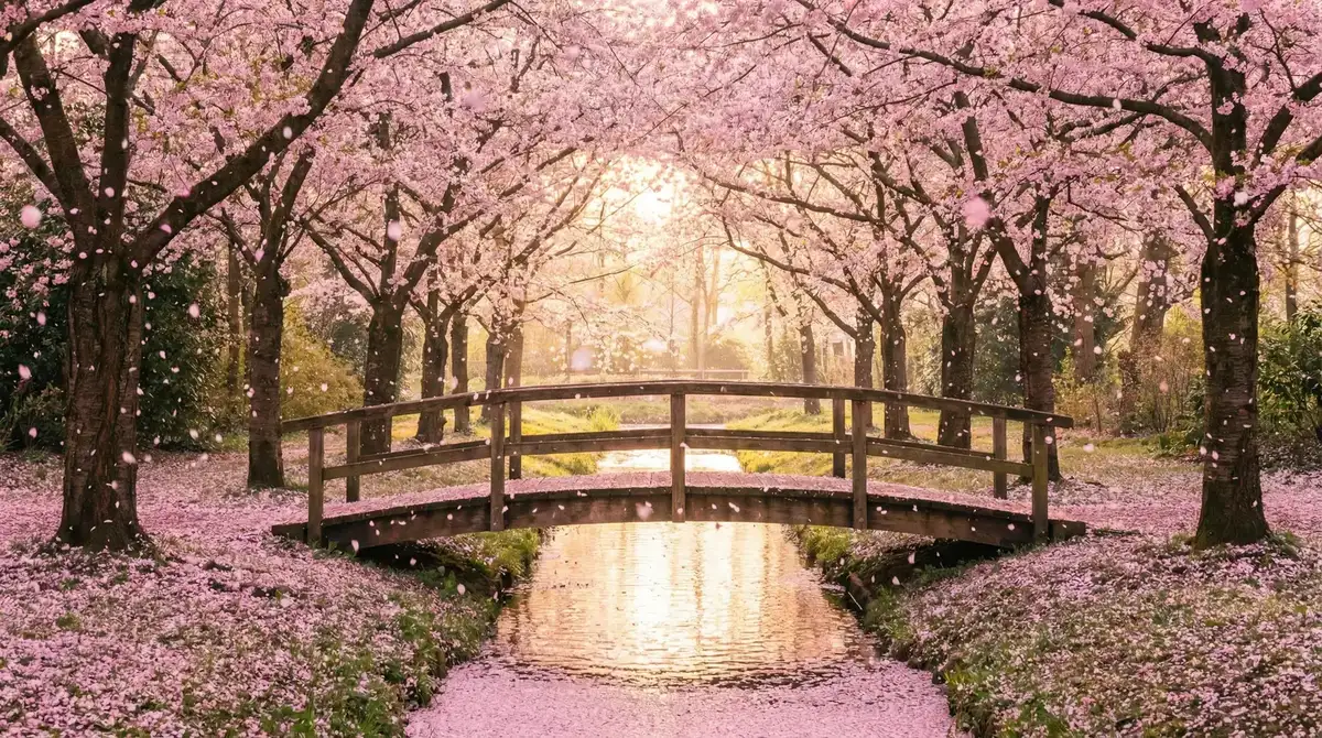 樱花桥畔 - 傻子的春天无乱码 唯美风景